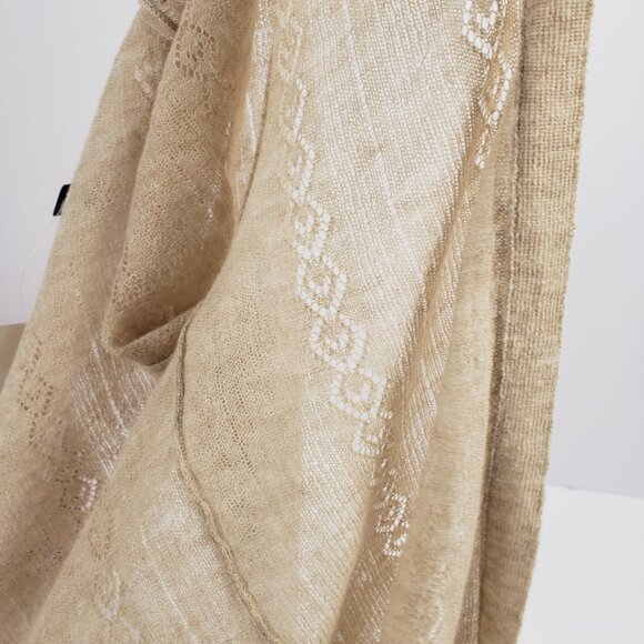 Banana Republic Xs Cardigan Knit Alpaca Wool blend Lightweight Tan Cream Sweater - Picture 4 of 16
